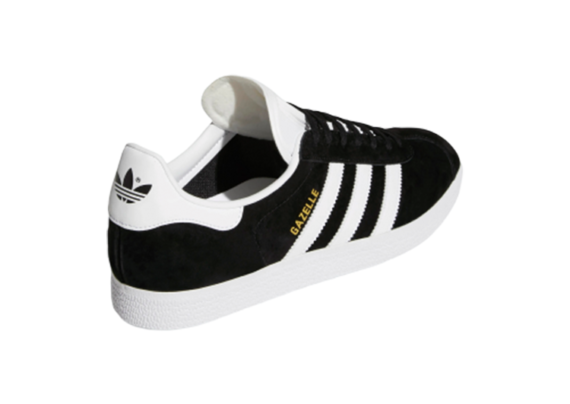 ADIDAS GAZELLE SHOES BLACK WHITE LOGO