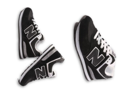 נעלי ניו באלאנס-New Balance 574 BLACK WHITE GRAY