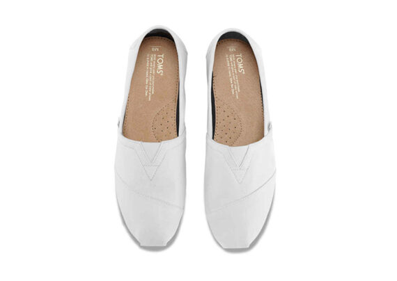 נעלי טומס-TOMS SHOES - CLASSIC WHITE CANVAS