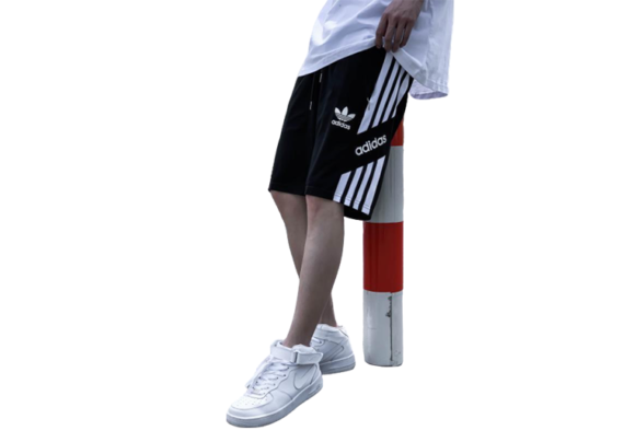 מכנס אדידס-ADIDAS PANTS-BLACK-WHITE
