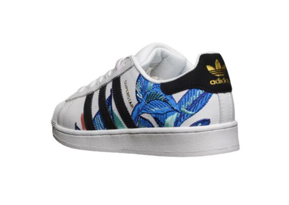 נעלי אדידס-ADIDAS Stan Smith-White-Black-Blue