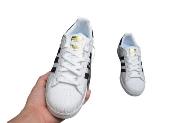 נעלי אדידס-ADIDAS Stan Smith-White-Black-Blue