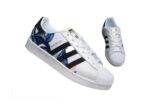 נעלי אדידס-ADIDAS Stan Smith-White-Black-Blue