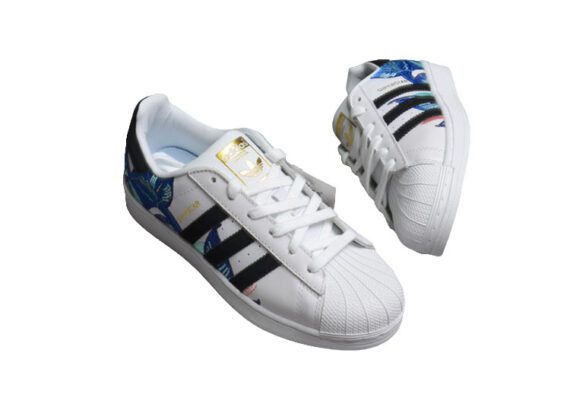נעלי אדידס-ADIDAS Stan Smith-White-Black-Blue