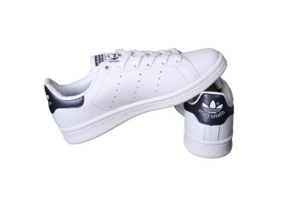 נעלי אדידס-ADIDAS Stan Smith - White Dark Blue Tail