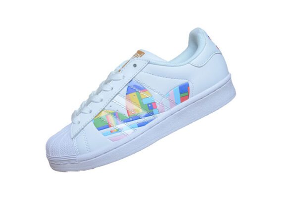 נעלי אדידס-ADIDAS Stan Smith- White-Multi Logo