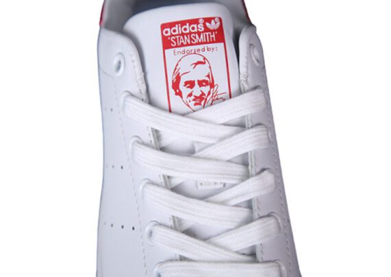 נעלי אדידס-ADIDAS Stan Smith - White Red Tail