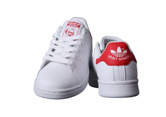 נעלי אדידס-ADIDAS Stan Smith - White Red Tail