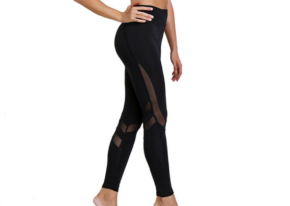 NIKE - טייץ לנשים נייק -BLACK - WHITE LOGO