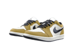 נעלי נייק-NIKE AIR JORDAN 1 LOW -FLAXEN-BLACK LOGO-WHITE