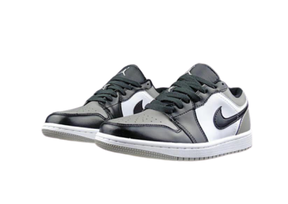 נעלי נייק-NIKE AIR JORDAN 1 LOW -GRAY-BLACK-WHITE