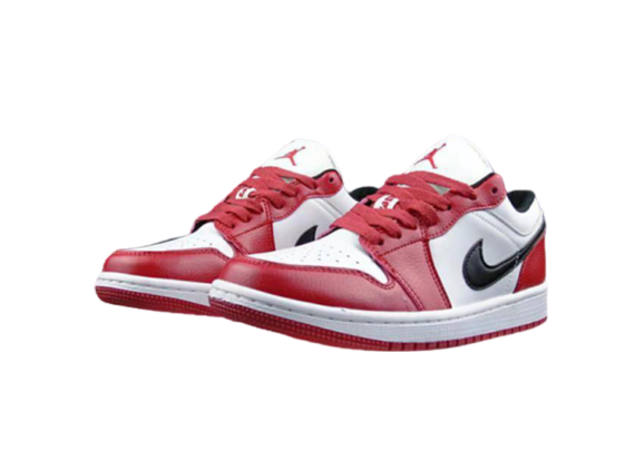 נעלי נייק-NIKE AIR JORDAN 1 LOW -SANGRIA-BLACK LOGO-WHITE