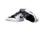 נעלי נייק-NIKE AIR JORDAN 1 LOW -WHITE-BLACK LOGO