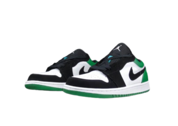 NIKE AIR JORDAN 1 LOW -WHITE-GREEN-BLACK LOGO (5)