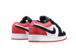 נעלי נייק-NIKE AIR JORDAN 1 LOW -WHITE-RED- BLACK LOGO
