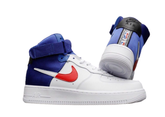 נעלי נייק-Nike air force 1 high WHITE-BLUE-RED