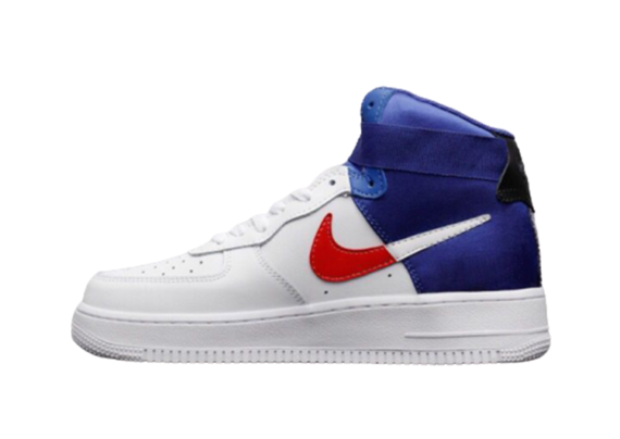 נעלי נייק-Nike air force 1 high WHITE-BLUE-RED