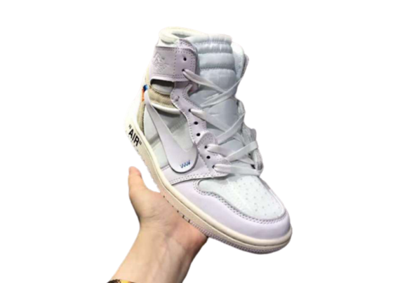 נעלי נייק-Nike air force 1 high WHITE-CREAM