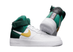 נעלי נייק-Nike air force 1 high WHITE-GREEN-YELLOW