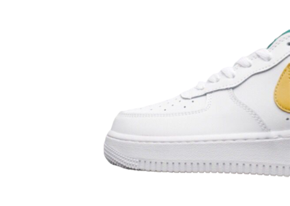 נעלי נייק-Nike air force 1 high WHITE-GREEN-YELLOW