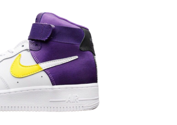 נעלי נייק-Nike air force 1 high WHITE-PURPLE-YELLOW