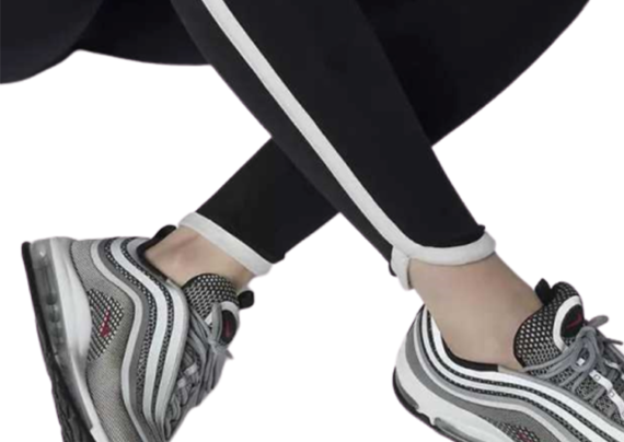 NIKE - טייץ לנשים נייק -WHITE LOGO - BLACK