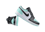 נעלי נייק-NIKE AIR JORDAN 1 LOW WHITE-BLACK-LIGHT BLUE