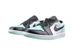 נעלי נייק-NIKE AIR JORDAN 1 LOW WHITE-BLACK-LIGHT BLUE