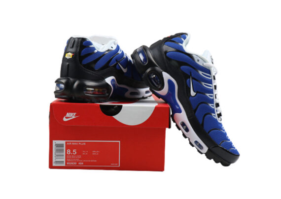 נעלי נייק-NIKE AIR MAX PLUS TN-BLUE-BLACK -WHITE LOGO