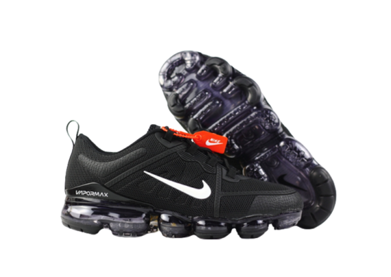נעלי נייק-NIKE AIR VAPROMAX 2019 - BLACK-WHITE LOGO