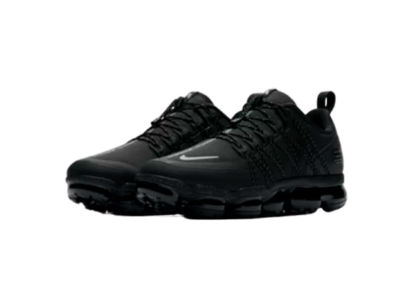 נעלי נייק-NIKE AIR VAPROMAX 2019 - FULL-BLACK - WHITE LOGO