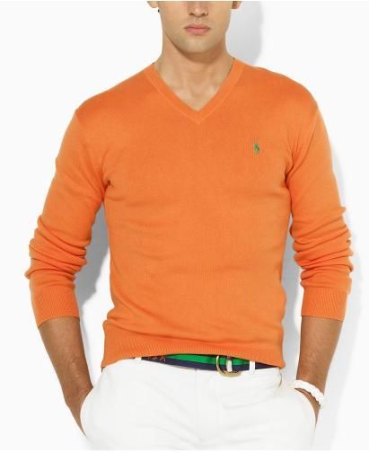 ראלף לורן-RL SWETER JACKET MEN'S ORANGE