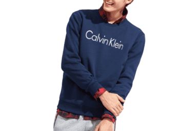 CK Round Neck Sweater Men -Navy Blue