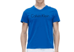 CK Short Sleeve T-shirt Men V - Blue