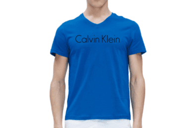 CK Short Sleeve T-shirt Men V - Blue