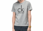 CK Big Round Neck Short Sleeve Men -Gray