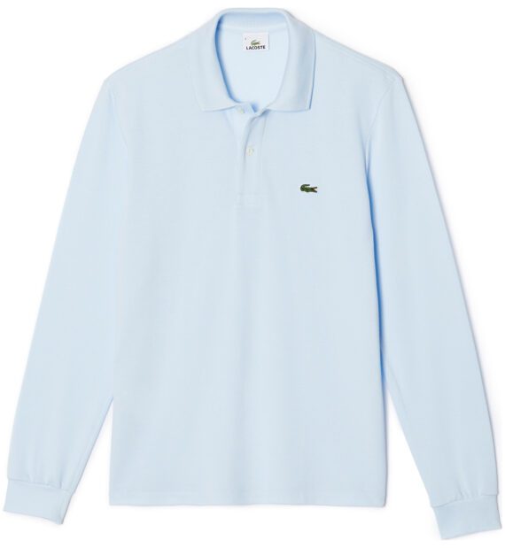 לקוסט-LACSOTE TSHIRT MEN POLO LONG - Light Blue