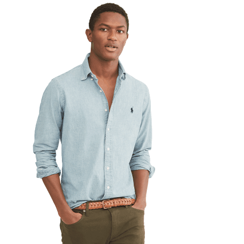 ראלף לורן-RL JEANS SHIRT MEN'S LONG