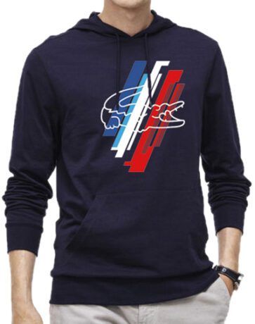 לקוסט-LACSOTE HOODIES MEN DESGIN - NAVY BLUE