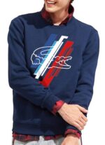 לקוסט-LACSOTE SWETER MEN DESGIN- NAVY BLUE