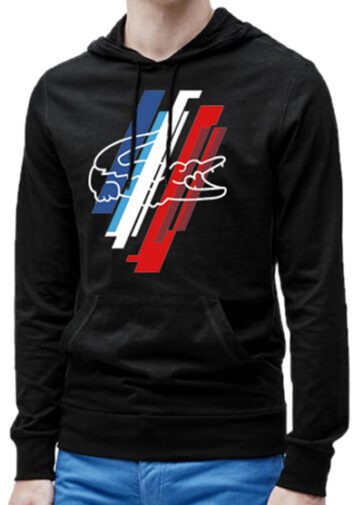 לקוסט-LACSOTE HOODIES MEN DESGIN - BLACK