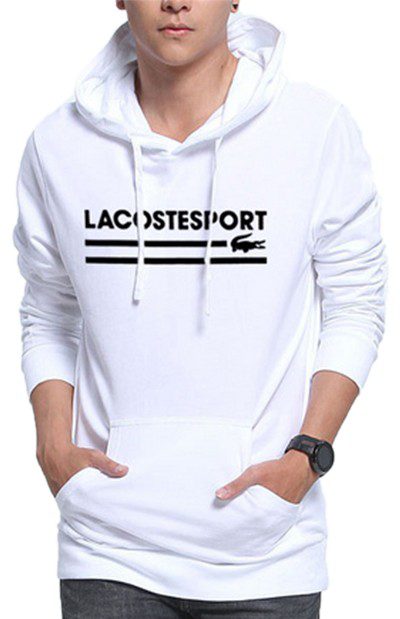 לקוסט-LACSOTE HOODIES MEN DESGIN - WHITE