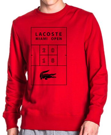 לקוסט-LACSOTE SWETER MEN DESGIN- RED
