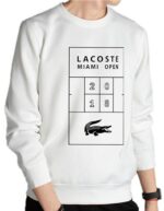 לקוסט-LACSOTE SWETER MEN DESGIN- WHITE