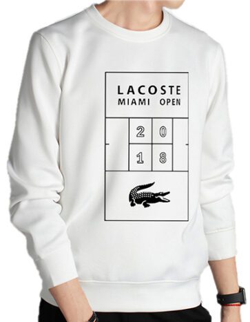 לקוסט-LACSOTE SWETER MEN DESGIN- WHITE