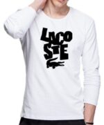 לקוסט-LACSOTE TSHIRT MEN LONG DESGIN - WHITE