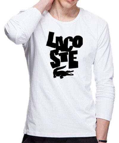 לקוסט-LACSOTE TSHIRT MEN LONG DESGIN - WHITE