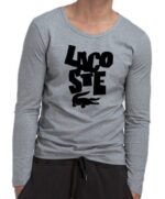 לקוסט-LACSOTE TSHIRT MEN LONG DESGIN - GRAY