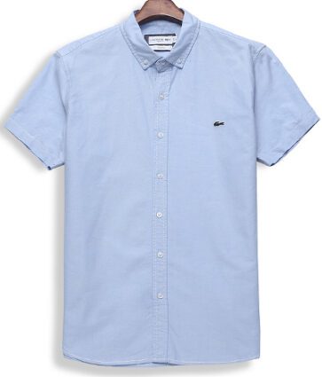 לקוסט-LACOSTE SHIRT MEN SHORT - LIGHT BLUE