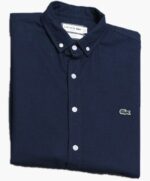 לקוסט-LACOSTE SHIRT MEN SHORT - NAVY BLUE